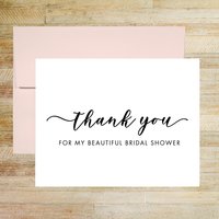Thank You For My Beautiful Bridal Shower Card