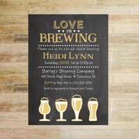 Love is Brewing Bridal Shower Invitations - Set of 10 5 x 7 Cards