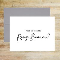 Will You Be My Ring Bearer?, Groom's Party Proposal Card
