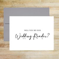 Will You Be Our Wedding Reader? Bridal Party Proposal Card