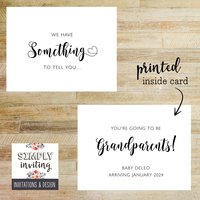 We Have Something to Tell You Personalized Pregnancy Announcement Card