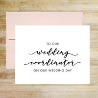 To Our Wedding Coordinator On Our Wedding Day Thank You Card
