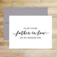 To My Father in Law On My Wedding Day Card