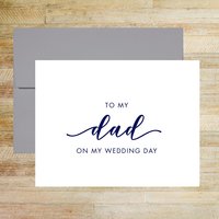 To My Dad On My Wedding Day Card