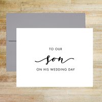 To Our Son on His Wedding Day Card