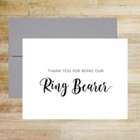Thank You for Being Our Ring Bearer Wedding Day Card