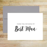Thank You for Being My Best Man Wedding Day Card