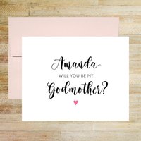 Will You Be My Godmother? - Personalized Godparent Proposal Card