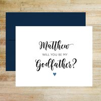 Will You Be My Godfather? - Personalized Godparent Proposal Card