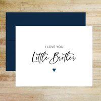I Love You Little Brother Wedding Day Card