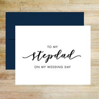 To My Stepdad On My Wedding Day Card