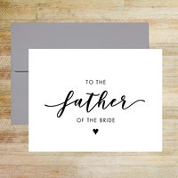 To the Father of the Bride Wedding Day Card