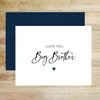 I Love You Big Brother Wedding Day Card