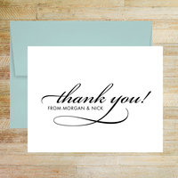 Personalized Post Wedding Thank You Cards, Set of 10