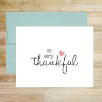 So Very Thankful Wedding Thank You Cards, Available as Set of 10, Set of 6 or Single Card