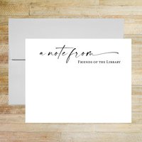 A Note From Personalized Stationery - Set of 25 Flat Cards