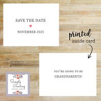Save The Date Pregnancy Announcement Card for Grandparents-To-Be
