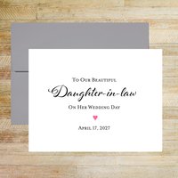 Personalized Daughter-In-Law Wedding Day Card