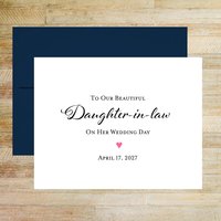 Personalized Daughter-In-Law Wedding Day Card
