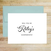 Personalized Godparents Proposal Card