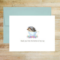 Teacup Hedgehog Thank You Greeting Card