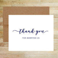 Thank You For Marrying Us, Wedding Officiant Thank You Card