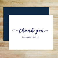 Thank You For Marrying Us, Wedding Officiant Thank You Card