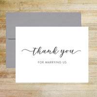 Thank You For Marrying Us, Wedding Officiant Thank You Card