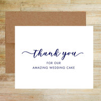 Thank You for Our Amazing Wedding Cake - Wedding Baker Appreciation Card