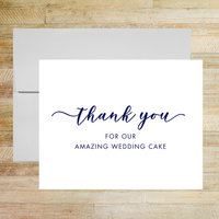 Thank You for Our Amazing Wedding Cake - Wedding Baker Appreciation Card