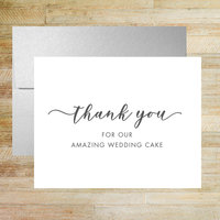 Thank You for Our Amazing Wedding Cake - Wedding Baker Appreciation Card