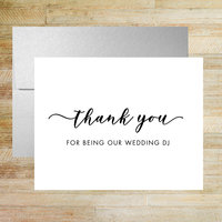 Thank You for Being Our Wedding DJ - DJ Appreciation Card