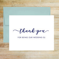 Thank You for Being Our Wedding DJ - DJ Appreciation Card