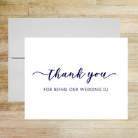 Thank You for Being Our Wedding DJ - DJ Appreciation Card