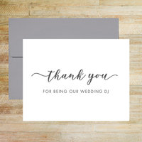 Thank You for Being Our Wedding DJ - DJ Appreciation Card
