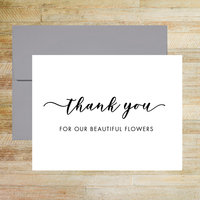 Thank You for Our Beautiful Flowers - Wedding Florist Thank You Card
