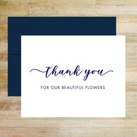 Thank You for Our Beautiful Flowers - Wedding Florist Thank You Card