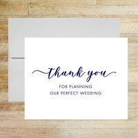 Thank You for Planning Our Perfect Wedding - Wedding Planner Card