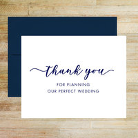 Thank You for Planning Our Perfect Wedding - Wedding Planner Card