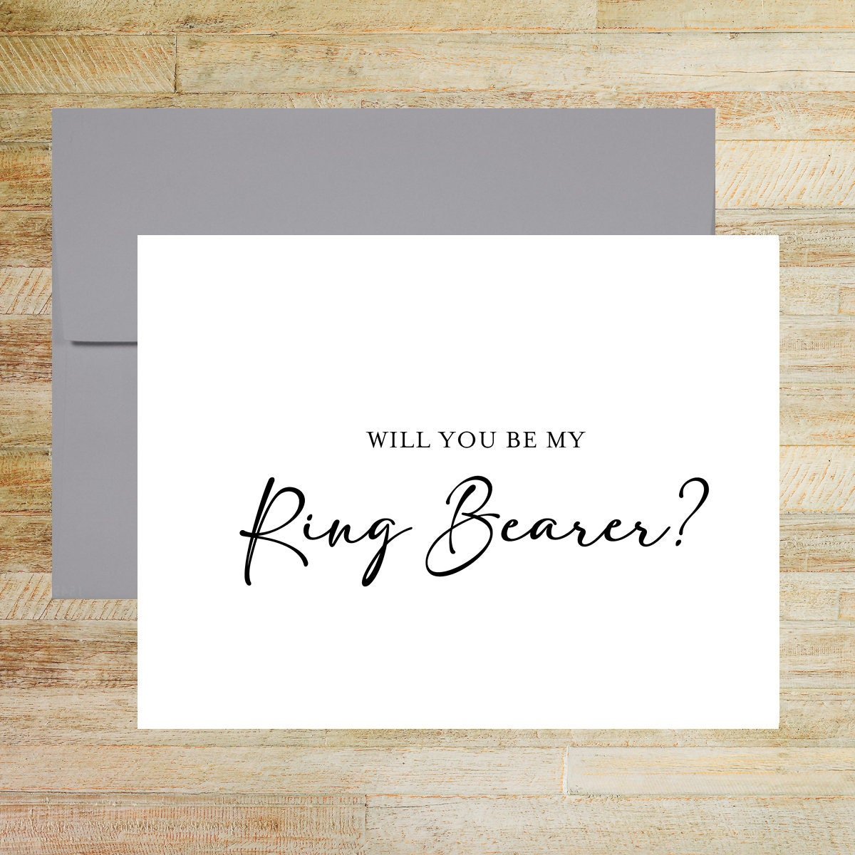 Will You Be My Ring Bearer?, Groom's Party Proposal Card