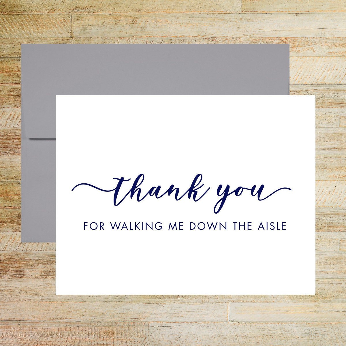 Thank You for Walking Me Down the Aisle Wedding Day Card