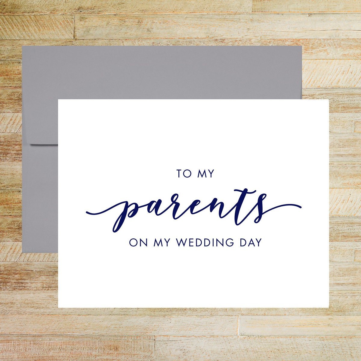 To My Parents On My Wedding Day Card
