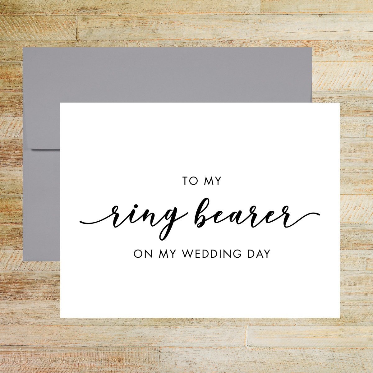 To My Ring Bearer on My Wedding Day Card