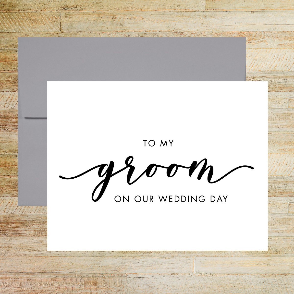To My Groom On Our Wedding Day Card