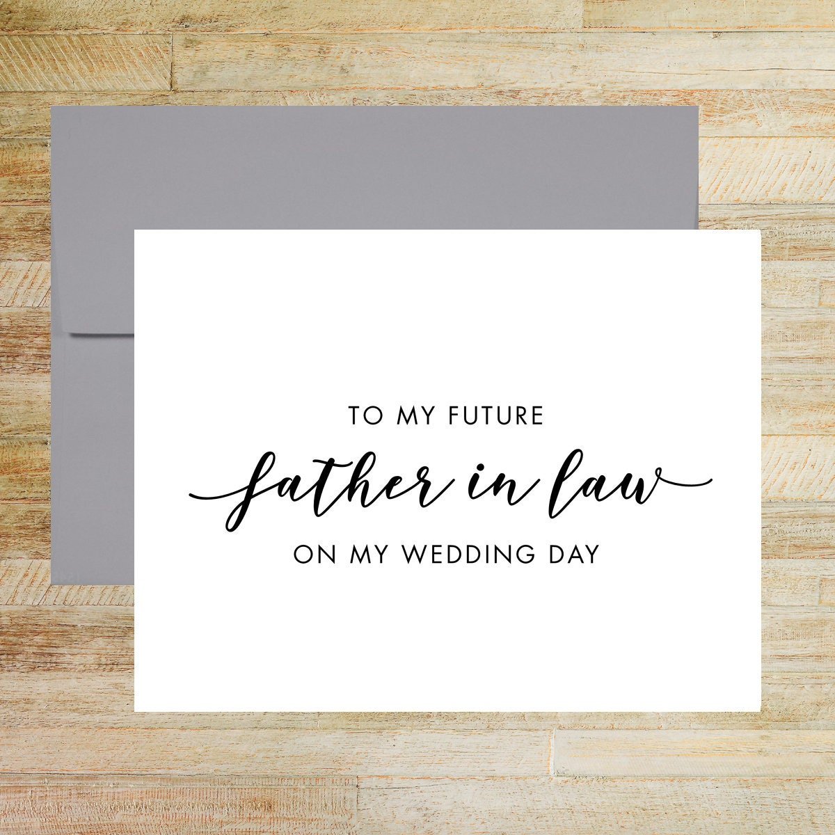 To My Father in Law On My Wedding Day Card
