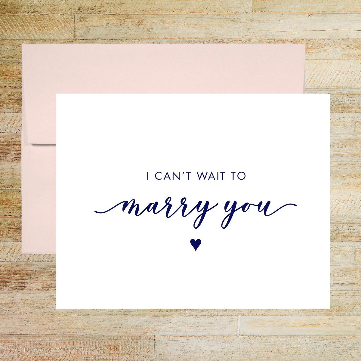 I Can't Wait to Marry You Wedding Day Card