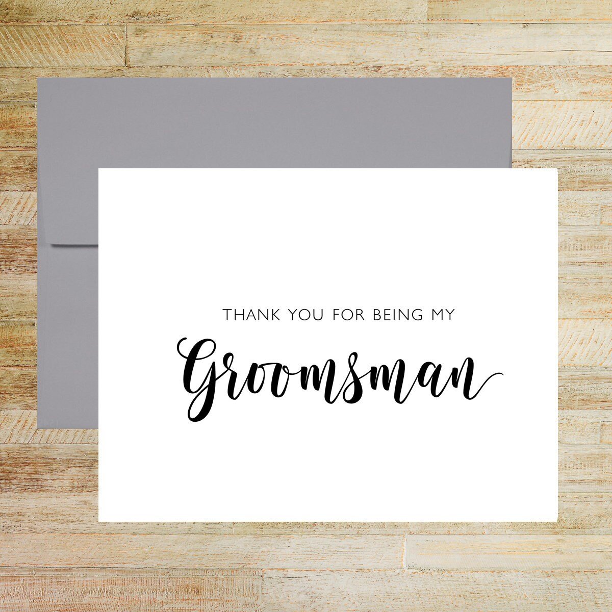 Thank You for Being My Groomsman Wedding Day Card