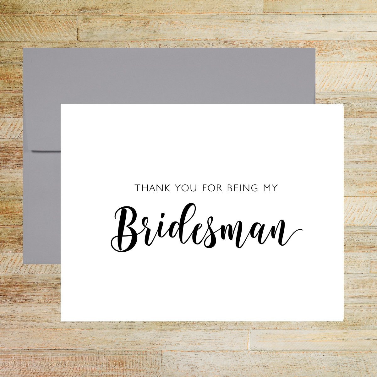 Thank You for Being My Bridesman Wedding Day Card