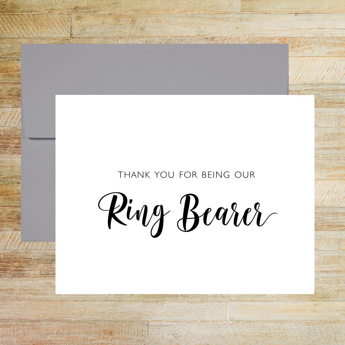 Thank You for Being Our Ring Bearer Wedding Day Card