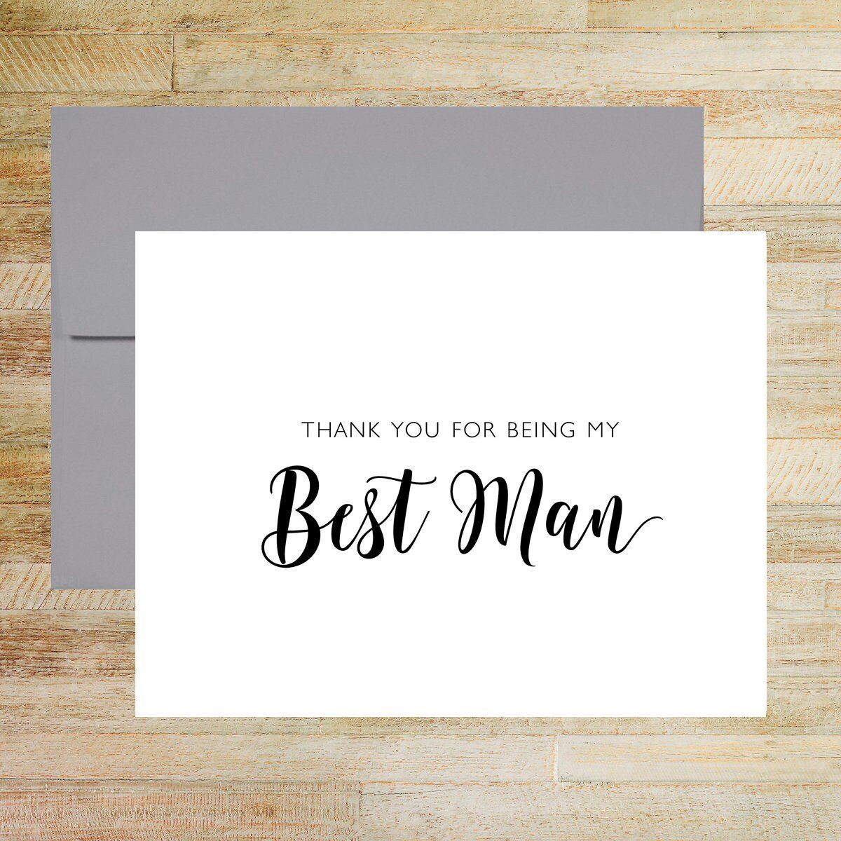 Thank You for Being My Best Man Wedding Day Card